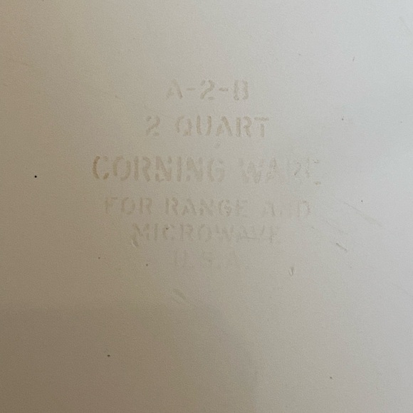 2 Quart CorningWare Floral White Casserole with Glass Lid